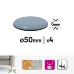 Deslizadores Plásticos para Patas de Muebles 50 Mm Color Gris 4 Unidades