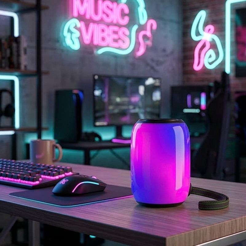 Bocina Portátil Bluetooth ZoundFire con Luces de 12 W