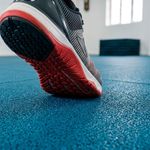 Piso de Caucho de Alta Densidad 1 x 1 m Espesor 15 mm para Gimnasio Color Azul