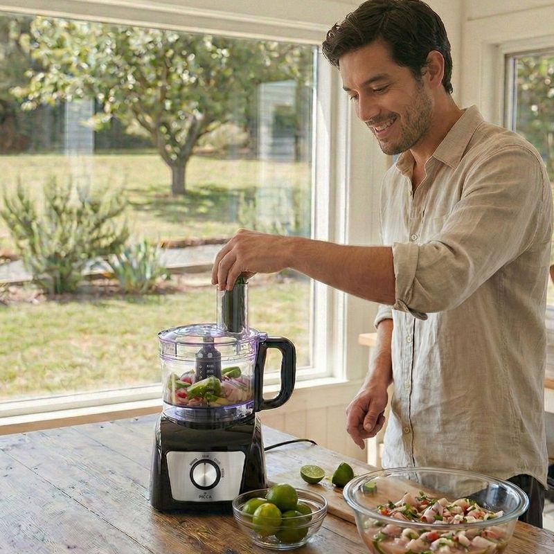 Procesador de Alimentos PIFP08BN de 2 L con 2 Velocidades y Función Pulse