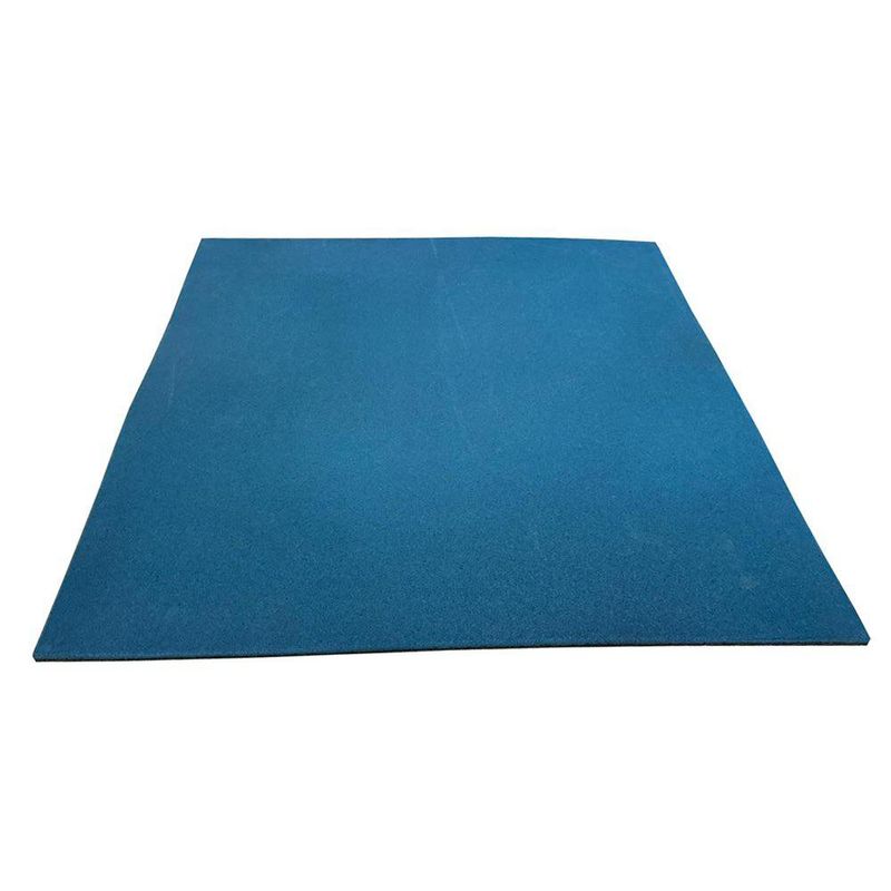 Piso de Caucho de Alta Densidad 1 x 1 m Espesor 15 mm para Gimnasio Color Azul