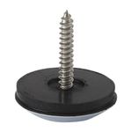 Deslizadores con Tornillo para Patas de Muebles 25 Mm Color Gris 4 Unidades