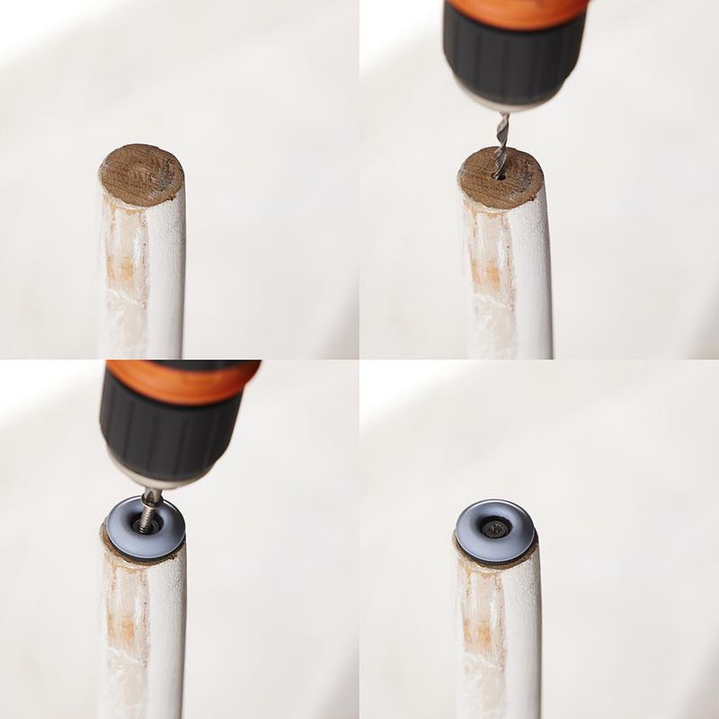 Deslizadores con Tornillo para Patas de Muebles 25 Mm Color Gris 4 Unidades