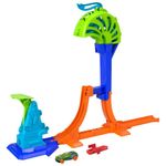 Pista Gira y Salta Hot Wheels Stunt Tracks Power Launch con Auto de 1:64
