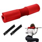 Almohadilla para Barra Olímpica con Espuma de Alta Densidad y Correas Color Rojo