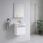 Set de Mueble Vanity para Baño Blanco con Espejo