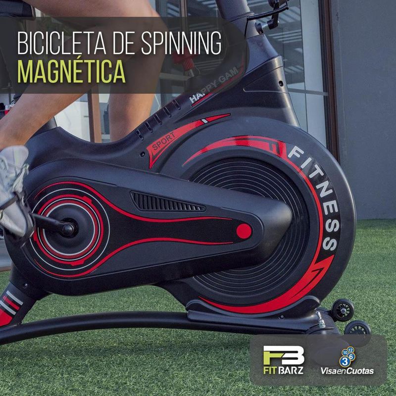 Bicicleta de Spinning Magnética con Disco de 8 kg y Monitor LCD para Cardio en Casa