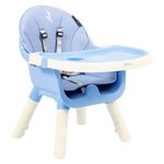 Silla Alta para Comer Golden 6 en 1 con Bandeja y Arnés Color Azul