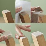 Protectores Adhesivos de Fieltro para Patas de Muebles 50 Mm Color Beige 4 Unidades