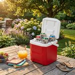 Hielera Cuadrada Igloo Color Rojo de 11.3 Litros