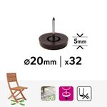 Conteras Redondas PVC Transparente de 25 Mm 4 Pzas