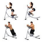 Entrenador Abdominal Ab Coaster PS500 con Contador Digital para Ejercicio Color Gris