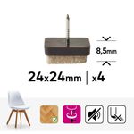 Patines Deslizantes de Teflón de 17 Mm 4 Pzas