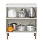 Gabinete Base Classy con Top de 80 cm con 2 Puertas en MDF Color Blanco