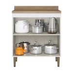 Gabinete Base Classy con Top de 80 cm con 2 Puertas en MDF Color Blanco
