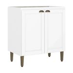 Gabinete Base Classy con Top de 80 cm con 2 Puertas en MDF Color Blanco