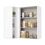 Gabinete Aéreo Esquinero Classy con 1 Puerta en MDF Color Blanco
