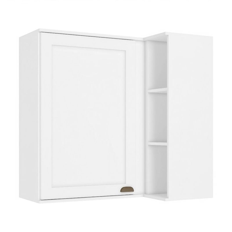 Gabinete Aéreo Esquinero Classy con 1 Puerta en MDF Color Blanco