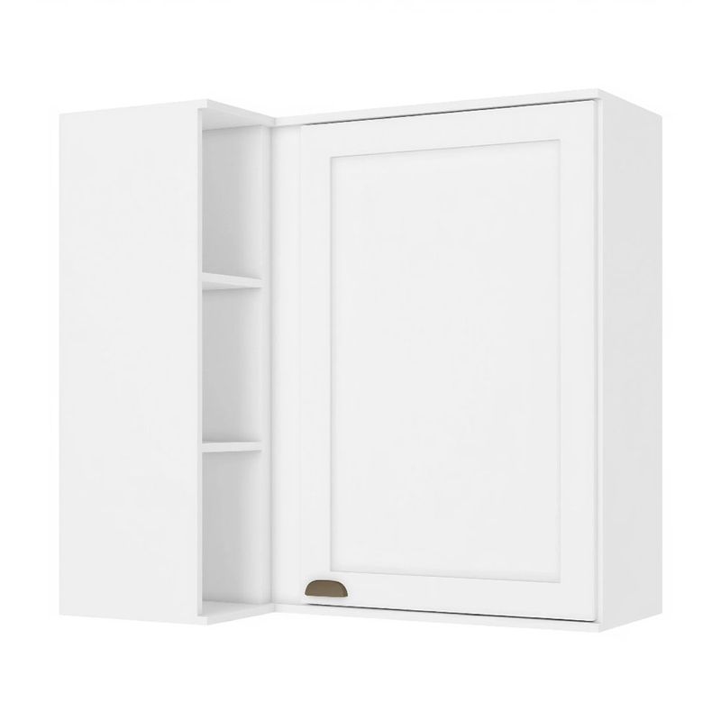 Gabinete Aéreo Esquinero Classy con 1 Puerta en MDF Color Blanco
