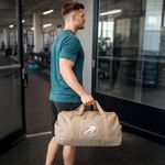 Bolsa Deportiva Tipo Duffel para Gimnasio y Viaje con Correa Color Beige