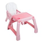 Silla de Bebé para Comer Kínder 2 en 1 Estampados de Triángulos Color Verde y Celeste