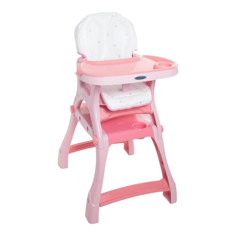 Silla de Bebé para Comer Kínder 2 en 1 Estampados de Triángulos Color Verde y Celeste