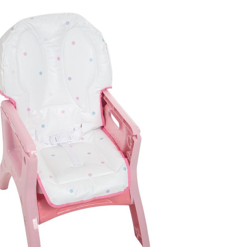 Silla de Bebé para Comer Kínder 2 en 1 Estampados de Triángulos Color Verde y Celeste