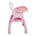 Silla de Bebé para Comer Kínder 2 en 1 Estampados de Triángulos Color Verde y Celeste