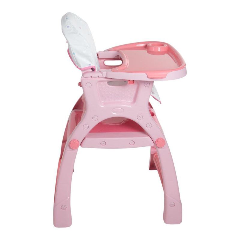 Silla de Bebé para Comer Kínder 2 en 1 Estampados de Triángulos Color Verde y Celeste