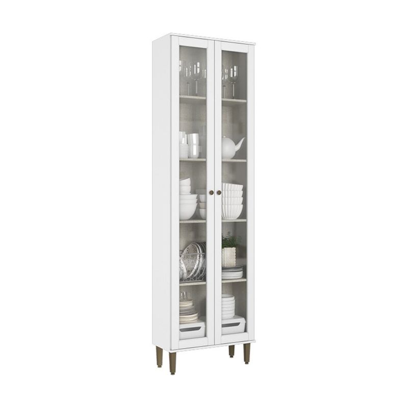 Vitrina Alta con Puertas de Vidrio y Repisas para Almacenamiento Classy