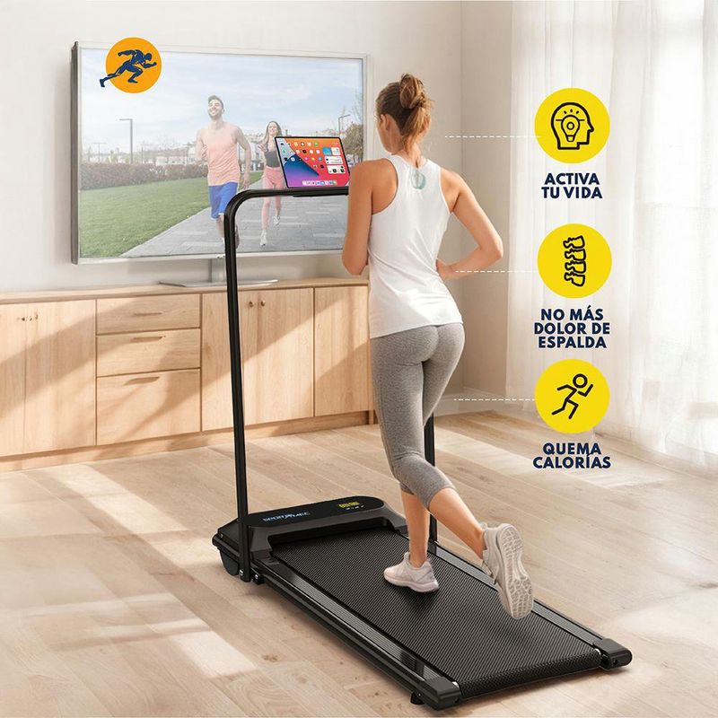 Walkingpad con Barra Ajustable para Caminar en Casa con Pantalla LCD