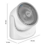 Ventilador de Escritorio de 3 Velocidades con Luz LED Color Blanco