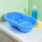 Bañera para Bebé Diseño Flipper Pead Ergonómica Color Azul