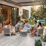 Set de 4 Muebles de Exterior Liana Gris