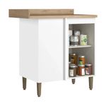 Gabinete Base Esquinero Classy con 1 Puerta Corrediza para Cocina en MDF Color Blanco
