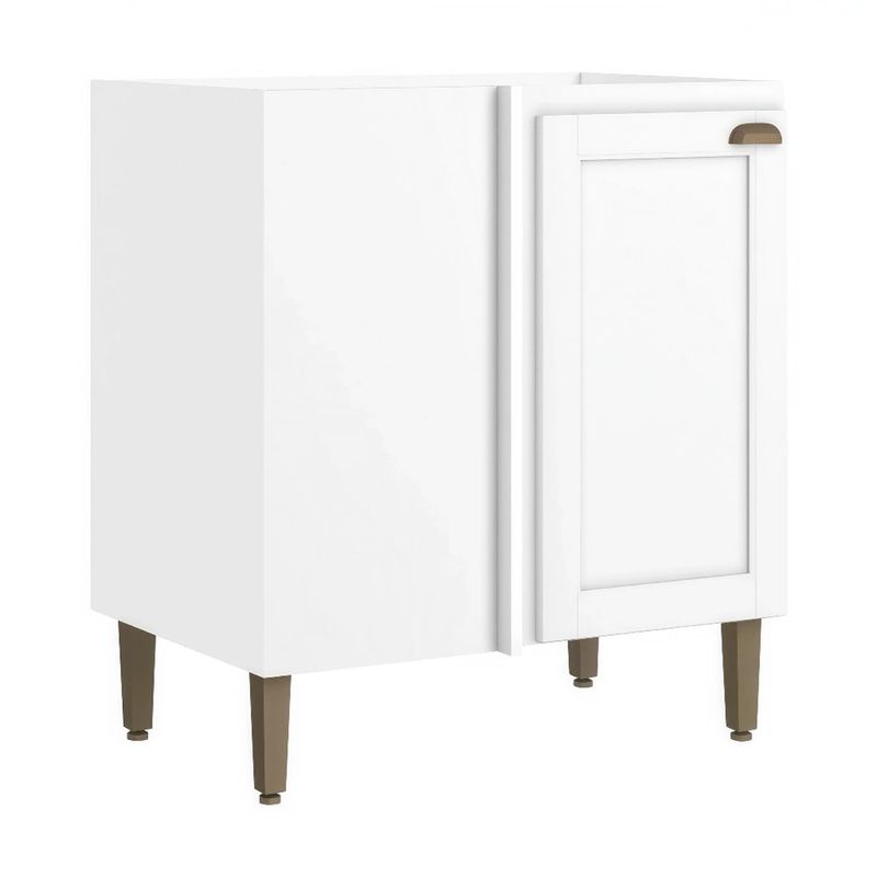 Gabinete Base Esquinero Classy con 1 Puerta Corrediza para Cocina en MDF Color Blanco