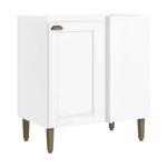 Gabinete Base Esquinero Classy con 1 Puerta Corrediza para Cocina en MDF Color Blanco