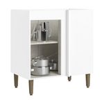 Gabinete Base Esquinero Classy con 1 Puerta Corrediza para Cocina en MDF Color Blanco