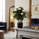 Planta Artificial con Maceta y Flores Blancas