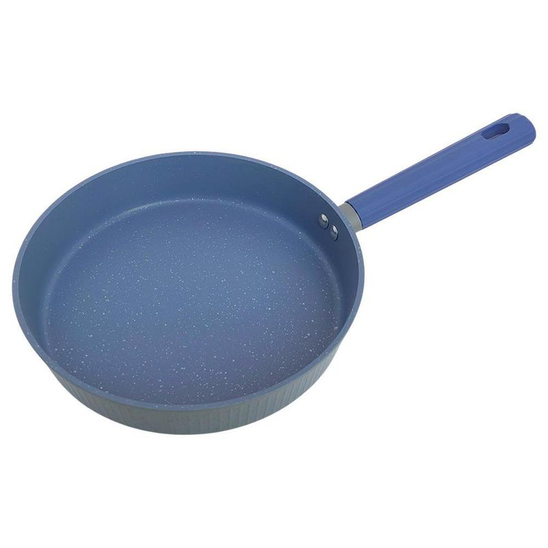 Batería de Cocina de 7 Piezas de Aluminio Azul con Tapas para Uso Diario