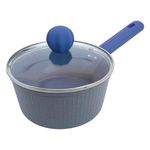 Batería de Cocina de 7 Piezas de Aluminio Azul con Tapas para Uso Diario