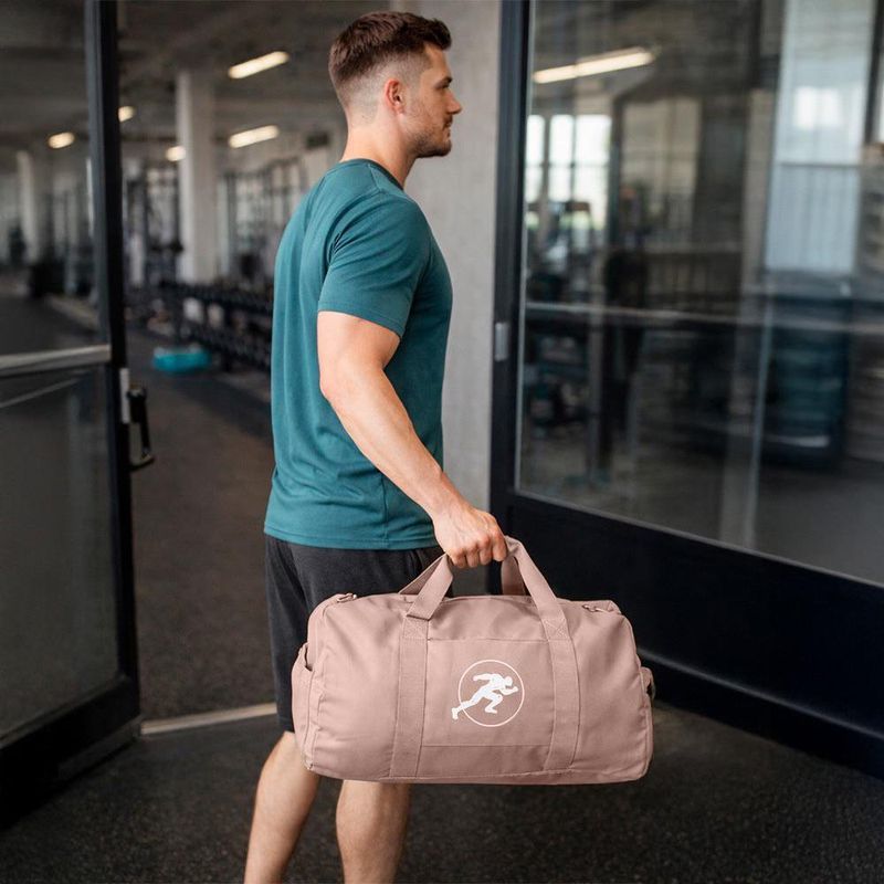 Bolsa Deportiva Tipo Duffel para Gimnasio y Viaje con Correa Color Rosado