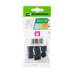 Conteras Cuadradas de Plástico Negro 21 x 21 Mm 4 Pzas
