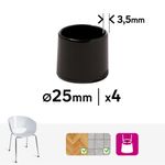 Conteras Redondas PVC Negro de 30 Mm 4 Pzas