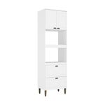 Gabinete Classy para 2 Hornos con 2 Puertas y 2 Gavetas Blanco para Cocina 240x71x51cm