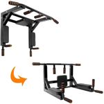 Barra Pull Up 4 en 1 para Dominadas, Fondos y Abdominales para Pared con Soporte Acolchado