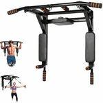 Barra Pull Up 4 en 1 para Dominadas, Fondos y Abdominales para Pared con Soporte Acolchado
