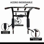 Barra Pull Up 4 en 1 para Dominadas, Fondos y Abdominales para Pared con Soporte Acolchado