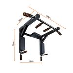 Barra Pull Up 4 en 1 para Dominadas, Fondos y Abdominales para Pared con Soporte Acolchado