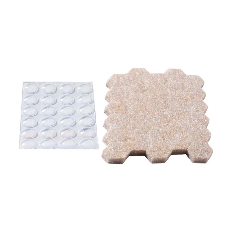 Kit Surtido de Fieltros Adhesivos Color Beige 123 Pzas
